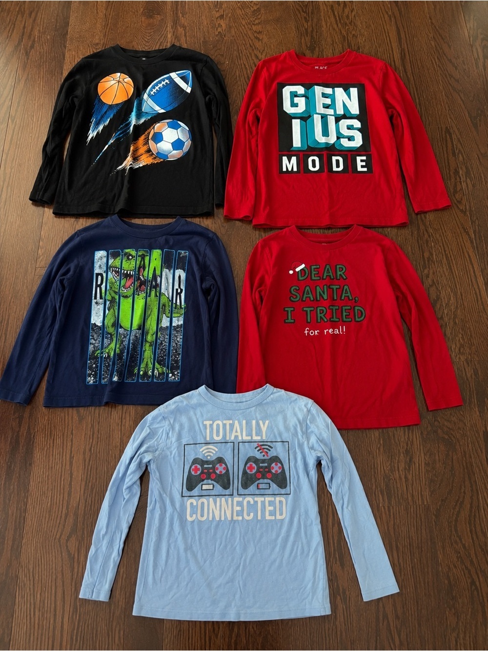 The Children’s Place Boys Long Sleeve Graphic Shirt Bundle | Size 7/8